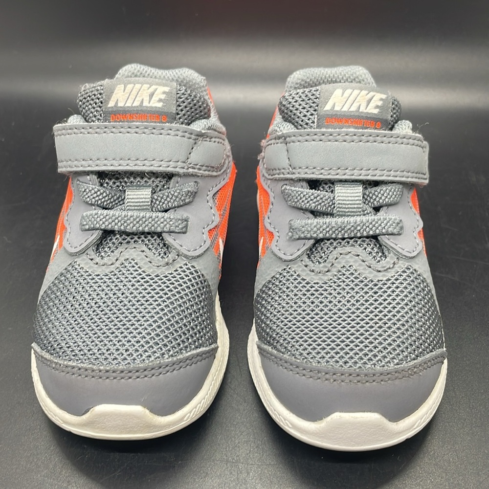 Nike Downshifter 8 Toddler Gray & Orange Shoes Size 5C - Picture 3 of 9